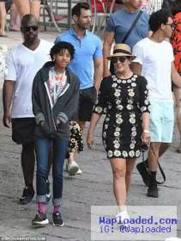 Kris Jenner and Corey Gamble who are on vacation in Italy are joined by Will Smith and his family